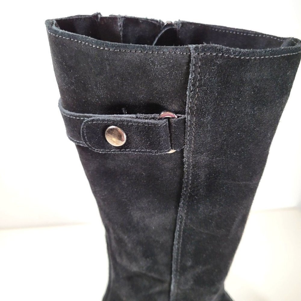 La Canadienne Black Long Knee High Wedge Boots / booties Size Us 8M - Picture 14 of 16